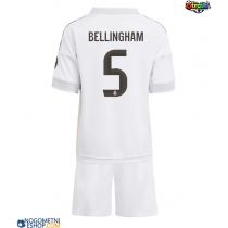 Otroški Nogometni dresi Real Madrid Jude Bellingham #5 Domači 2025-26 Kratek Rokav (+ Kratke hlače)